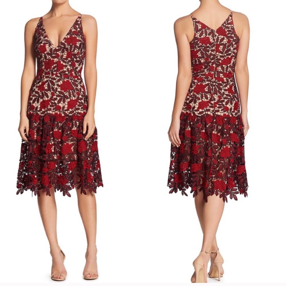 Dress the population lace dress